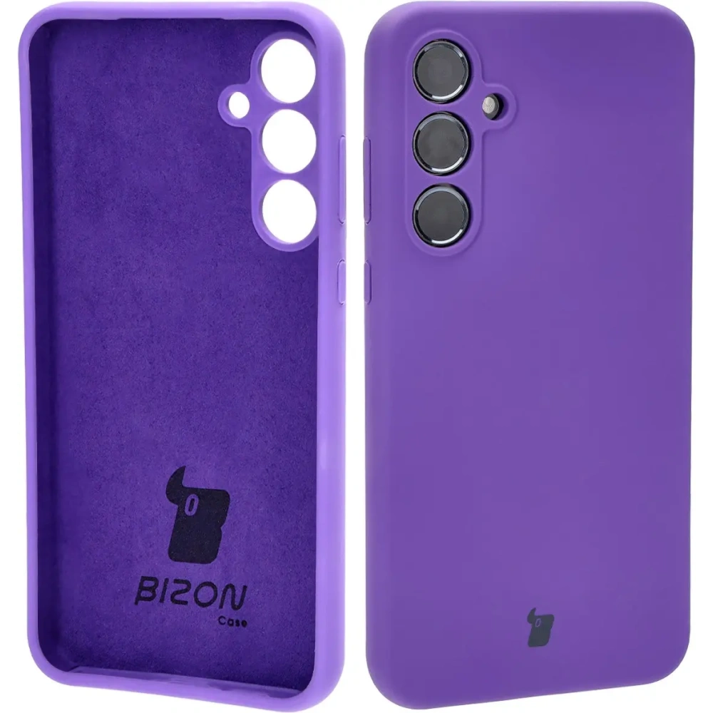Silikonowe etui Bizon Soft Case do Samsung Galaxy A55 5G fioletowe