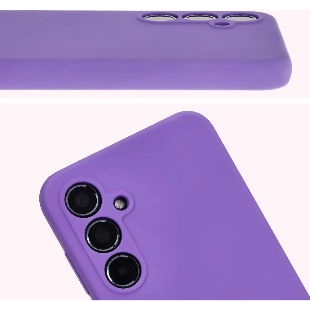 Silikonowe etui Bizon Soft Case do Samsung Galaxy A55 5G fioletowe