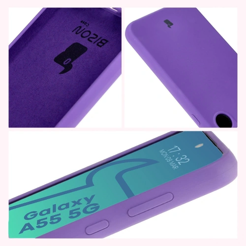 Kup Silikonowe etui Bizon Soft Case do Samsung Galaxy A55 5G fioletowe - BIZ6100 - {ean13} - Sklep Home Screen