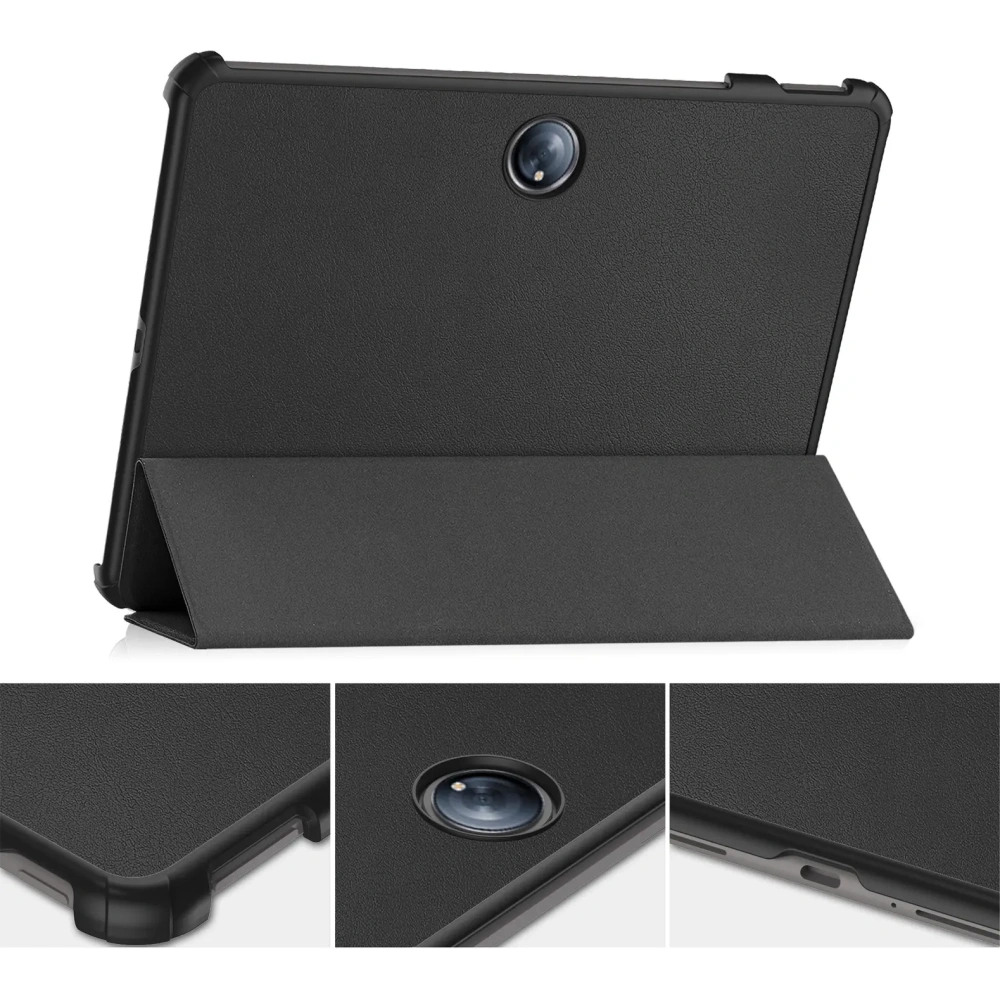 Etui z klapką Bizon Case Tab Croc do OnePlus Pad 2 / Pad Pro czarne