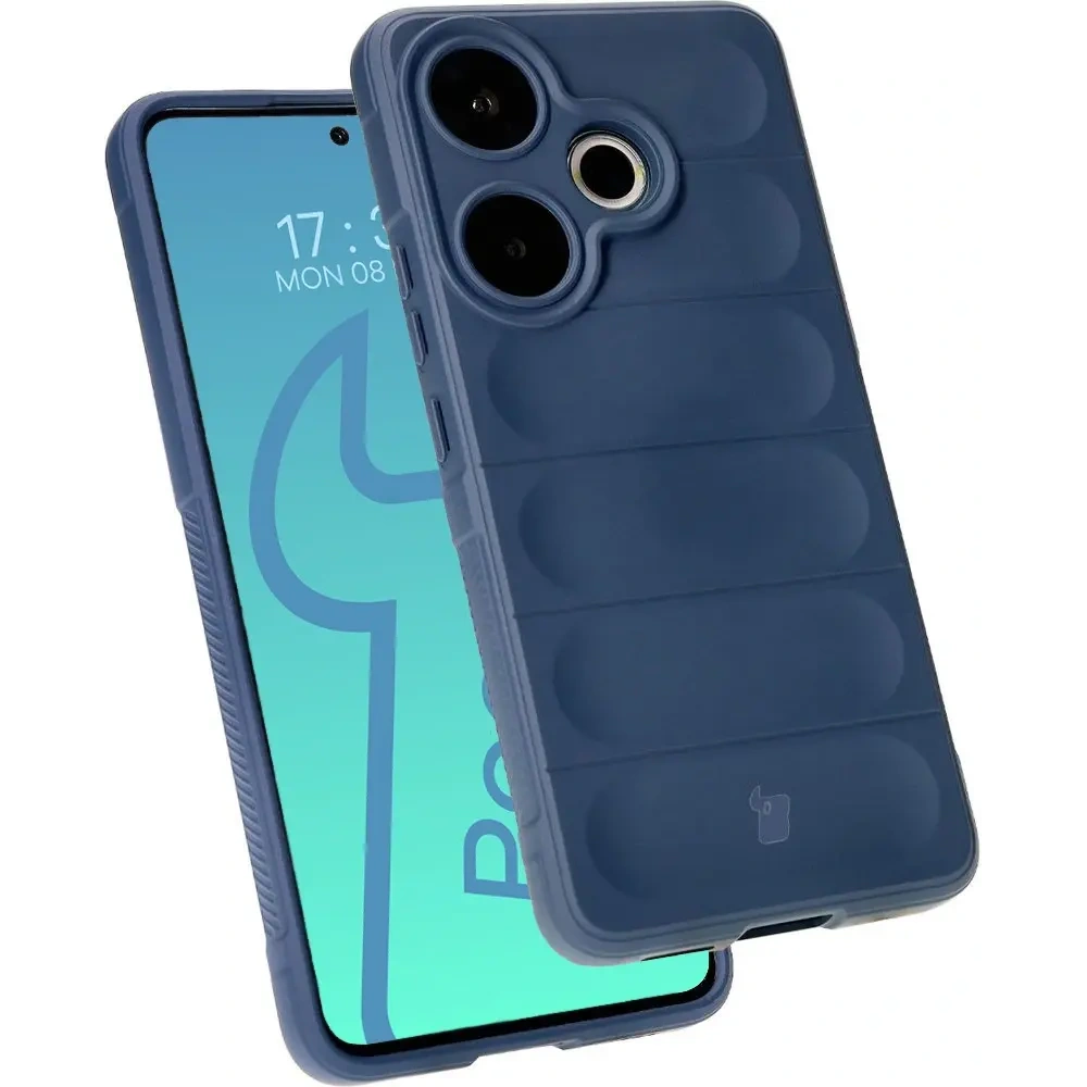 Pancerne etui Bizon Case Tur do Xiaomi Poco F6 granatowe