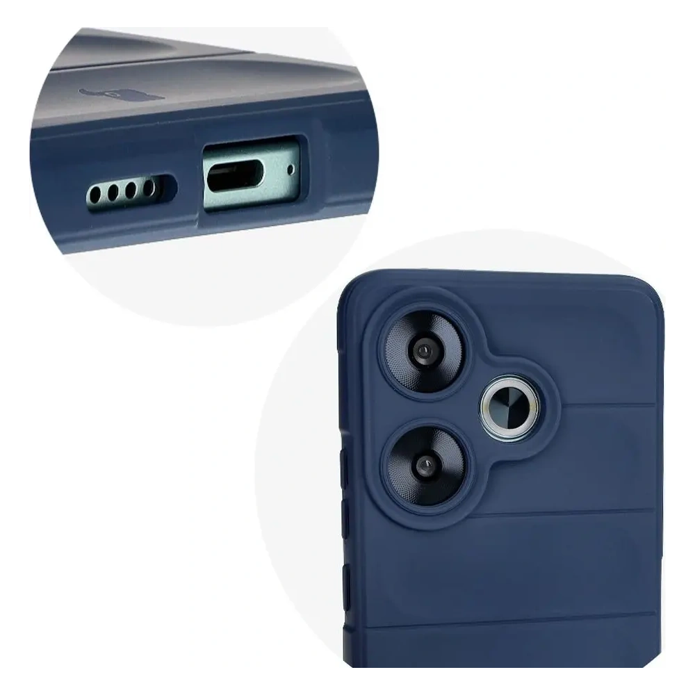Pancerne etui Bizon Case Tur do Xiaomi Poco F6 granatowe
