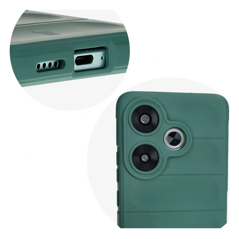 Pancerne etui Bizon Case Tur do Xiaomi Poco F6 ciemnozielone