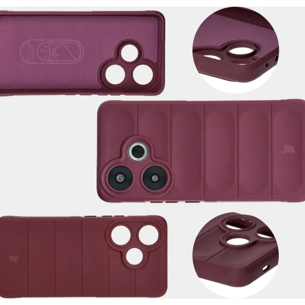 Pancerne etui Bizon Case Tur do Xiaomi Poco F6 ciemnofioletowe