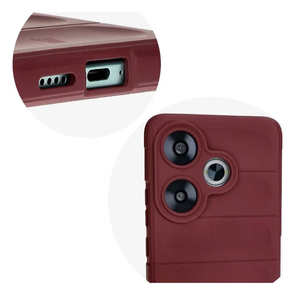 Pancerne etui Bizon Case Tur do Xiaomi Poco F6 ciemnofioletowe