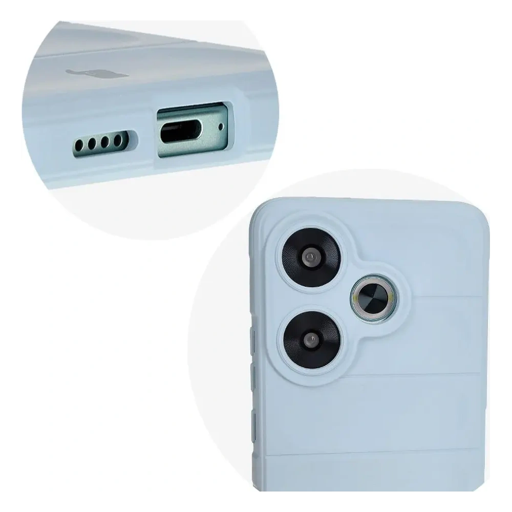 Pancerne etui Bizon Case Tur do Xiaomi Poco F6 jasnoniebieskie