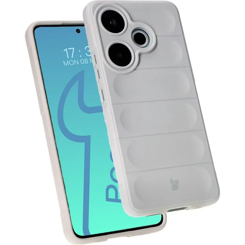 Pancerne etui Bizon Case Tur do Xiaomi Poco F6 jasnoszare