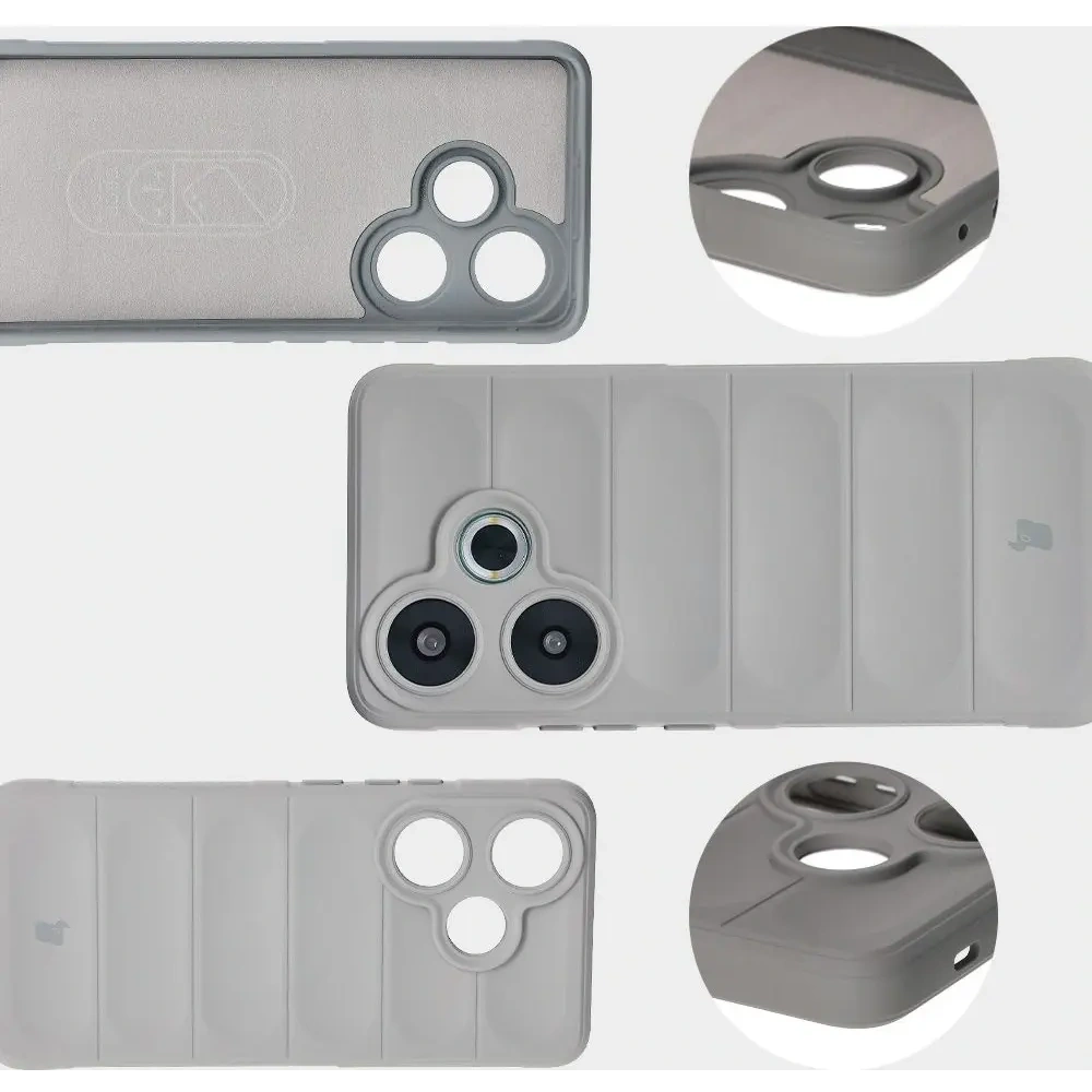 Pancerne etui Bizon Case Tur do Xiaomi Poco F6 jasnoszare