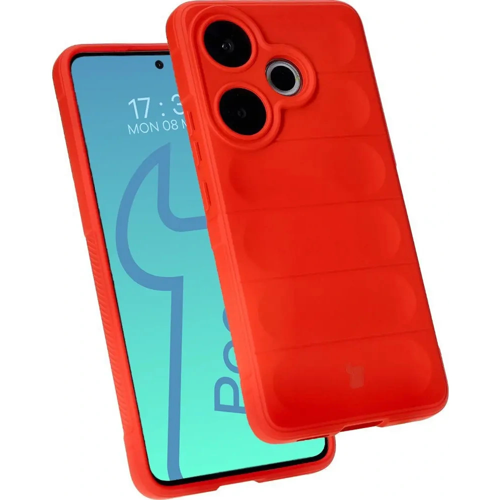 Pancerne etui Bizon Case Tur do Xiaomi Poco F6 czerwone