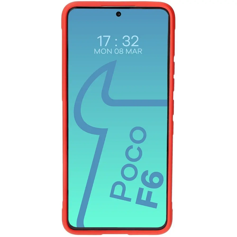 Pancerne etui Bizon Case Tur do Xiaomi Poco F6 czerwone