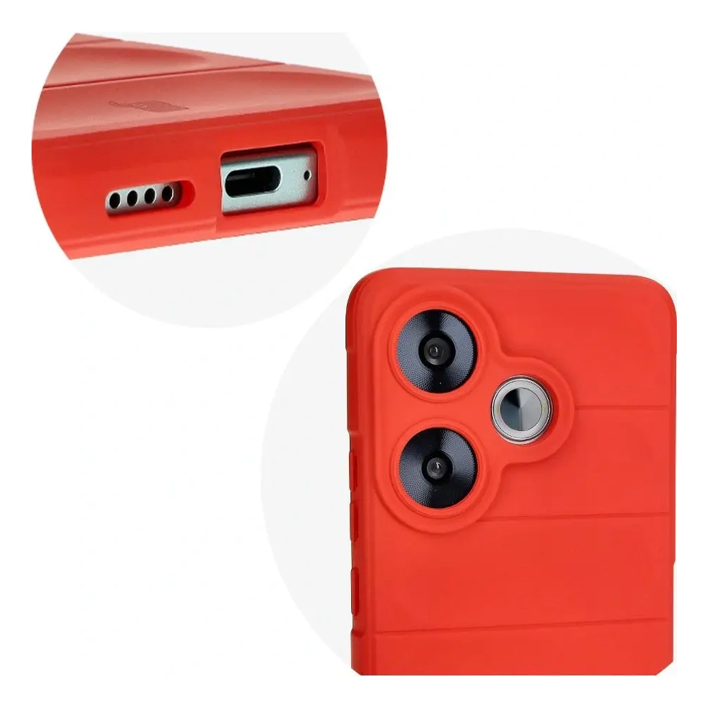 Pancerne etui Bizon Case Tur do Xiaomi Poco F6 czerwone