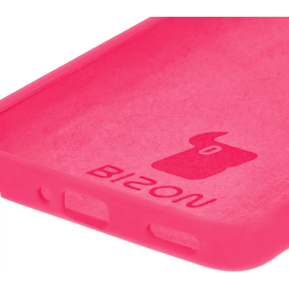Silikonowe etui Bizon Soft Case do Xiaomi Poco F6 Pro neonowo-różowe