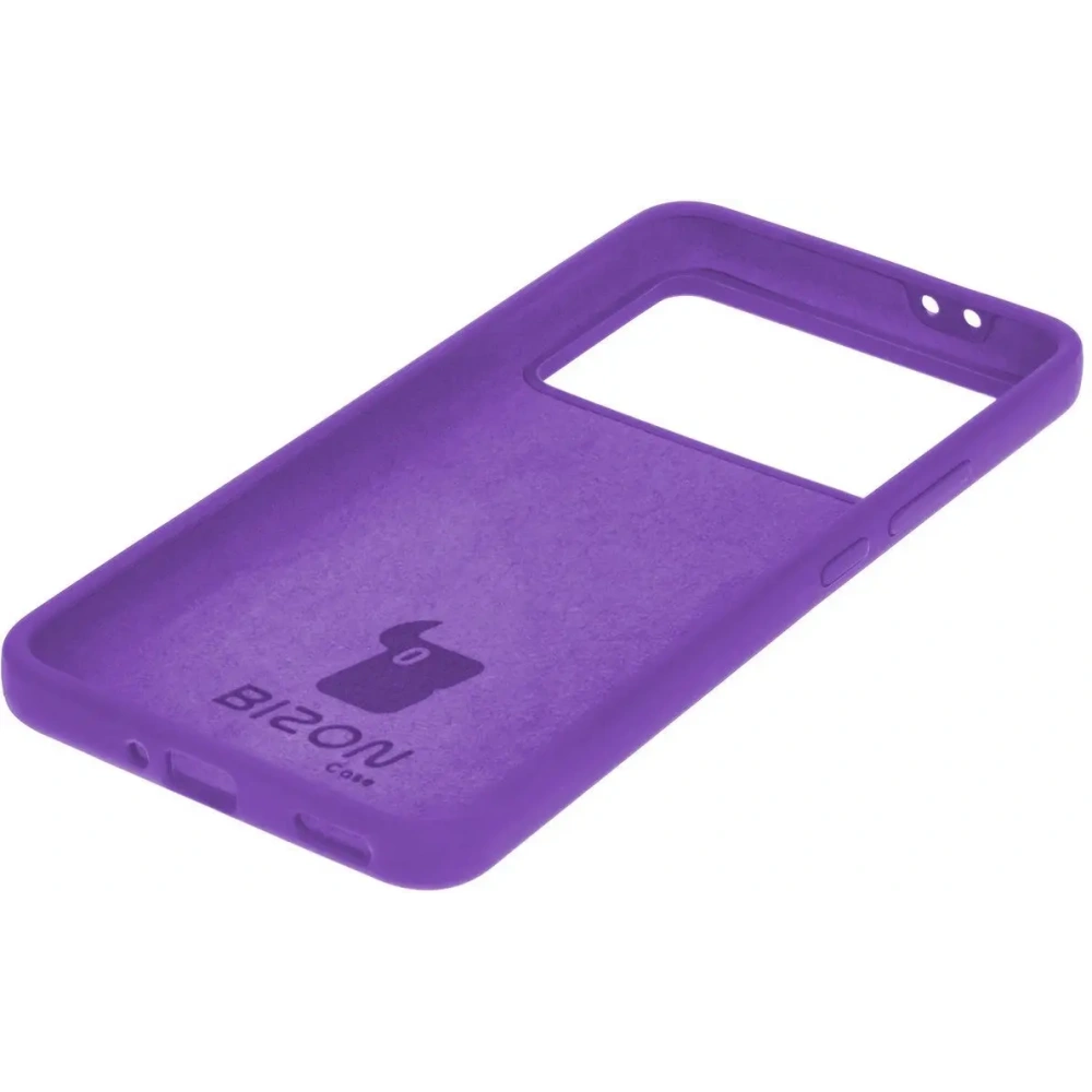 Silikonowe etui Bizon Soft Case do Xiaomi Poco F6 Pro fioletowe