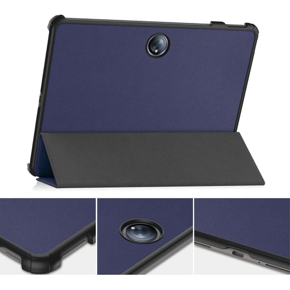 Etui z klapką Bizon Case Tab Croc do OnePlus Pad 2 / Pad Pro granatowe