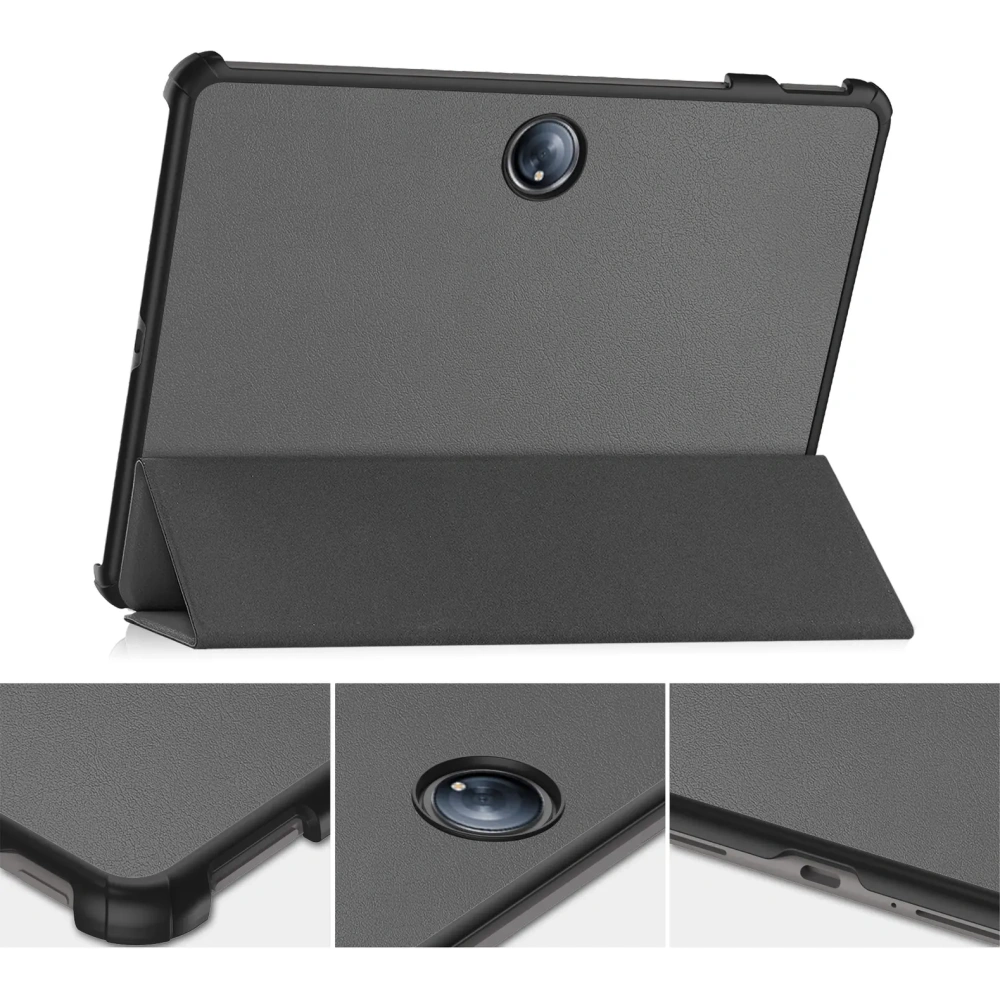 Etui z klapką Bizon Case Tab Croc do OnePlus Pad 2 / Pad Pro szare