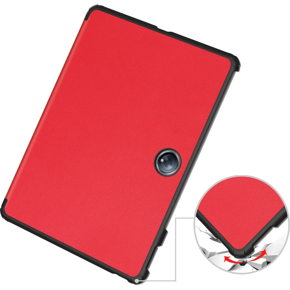 Etui z klapką Bizon Case Tab Croc do OnePlus Pad 2 / Pad Pro czerwone