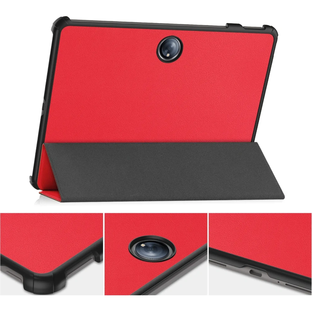 Etui z klapką Bizon Case Tab Croc do OnePlus Pad 2 / Pad Pro czerwone