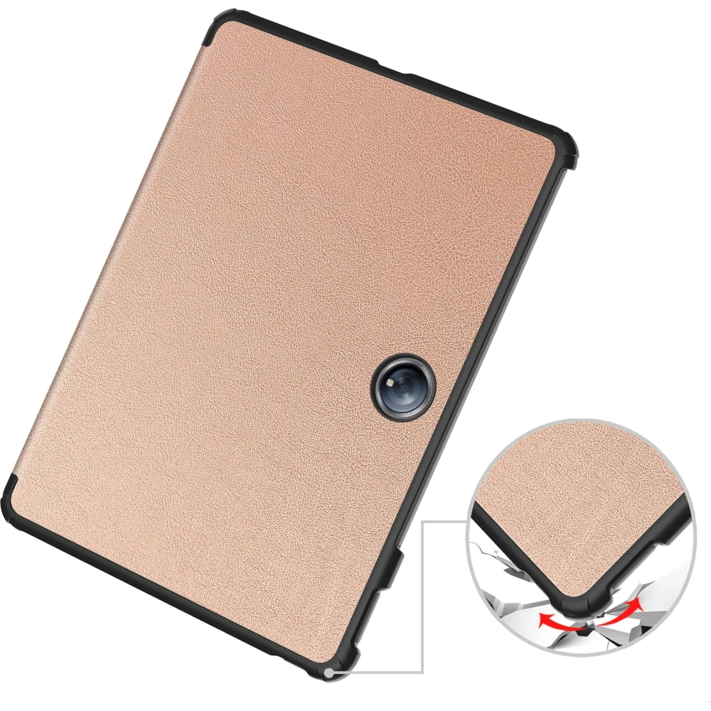 Etui z klapką Bizon Case Tab Croc do OnePlus Pad 2 / Pad Pro różowozłote