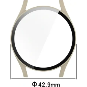 Kup Etui ze szkłem do zegarka Bizon Case+Glass Watch do Samsung Galaxy Watch 7 40 mm beżowe - BIZ6116 - {ean13} - Sklep Home Screen