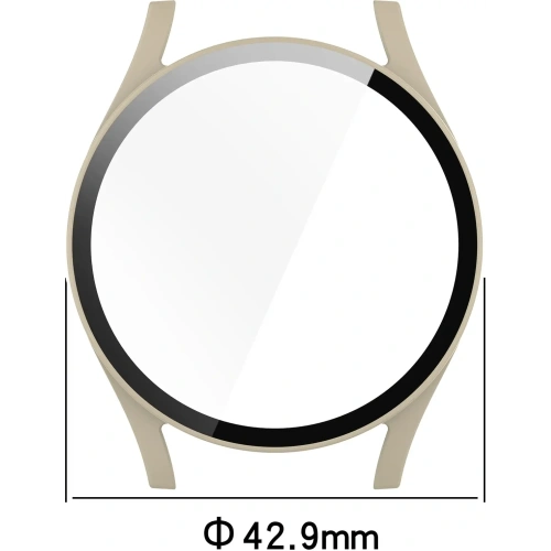 Kup Bizon Case+Glass Uhr Samsung Galaxy Watch 7 40 mm beige - BIZ6116 - {ean13} - Sklep Home Screen
