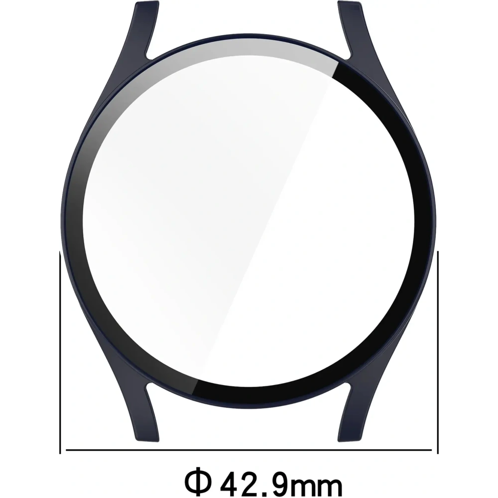 Etui ze szkłem do zegarka Bizon Case+Glass Watch do Samsung Galaxy Watch 7 40 mm niebieskie