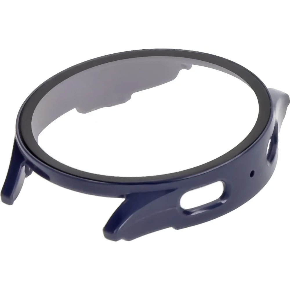 Etui ze szkłem do zegarka Bizon Case+Glass Watch do Samsung Galaxy Watch 7 40 mm niebieskie