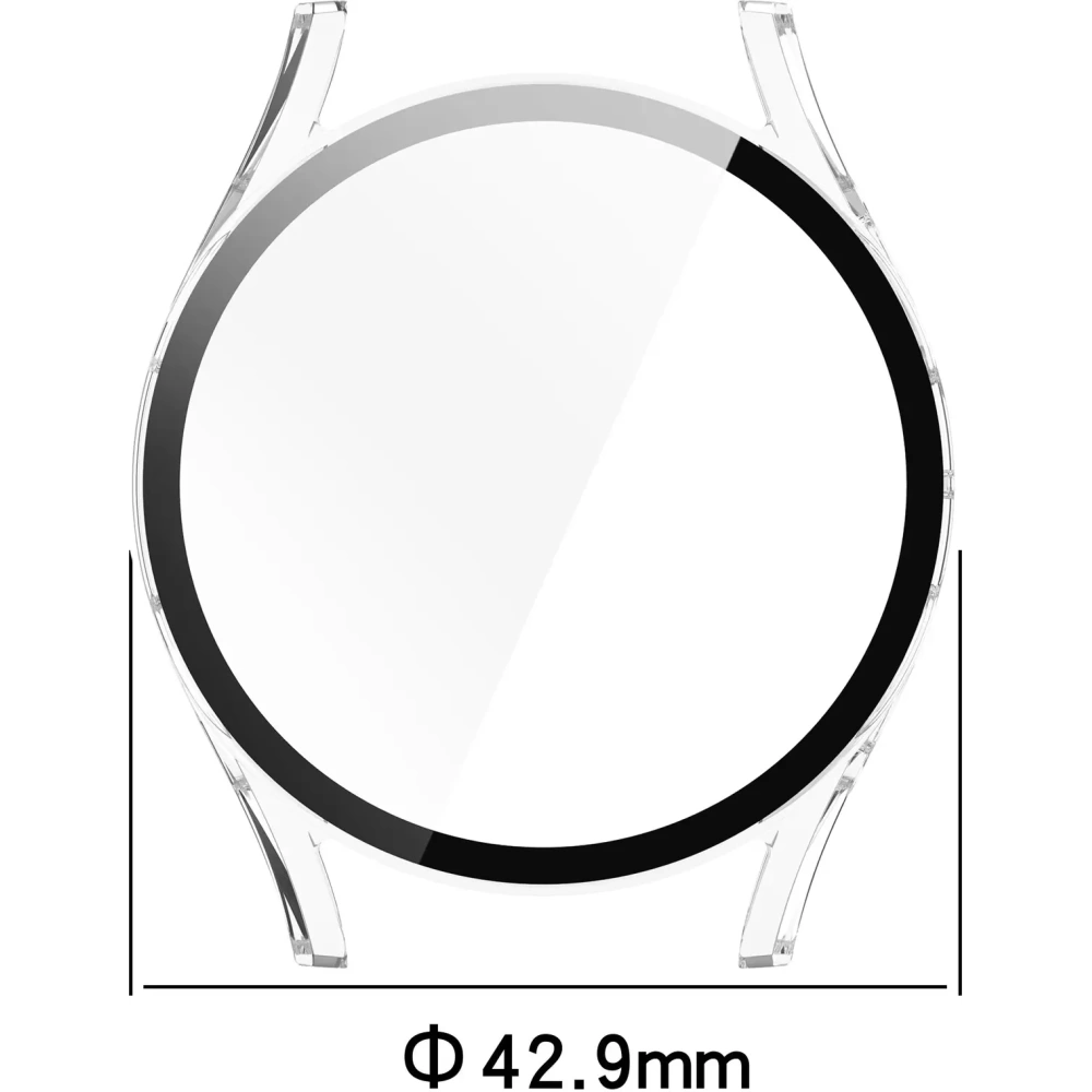 Etui ze szkłem do zegarka Bizon Case+Glass Watch do Samsung Galaxy Watch 7 40 mm przezroczyste