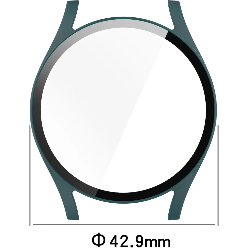 Etui ze szkłem do zegarka Bizon Case+Glass Watch do Samsung Galaxy Watch 7 40 mm zielone