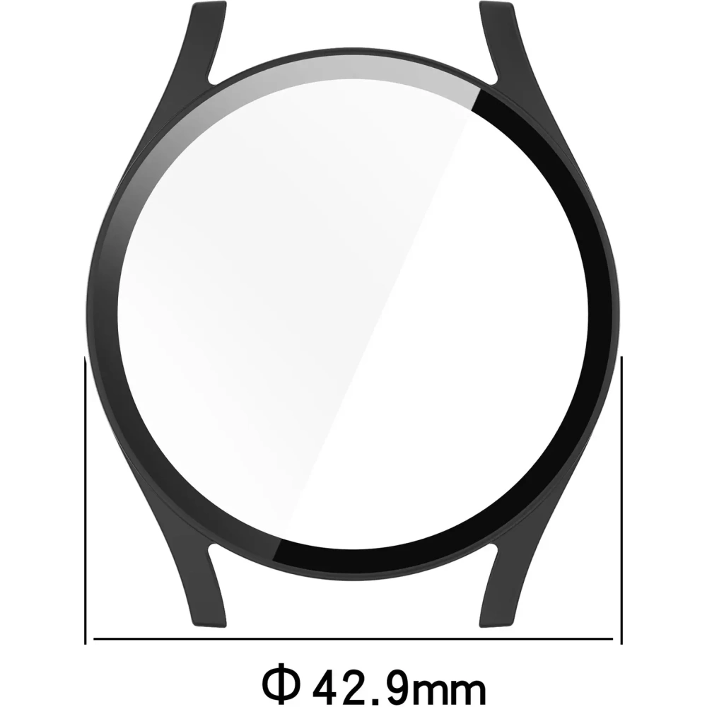 Etui ze szkłem do zegarka Bizon Case+Glass Watch do Samsung Galaxy Watch 7 40 mm czarne matowe