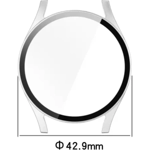 Kup Bizon Case+Glass Ceas Samsung Galaxy Watch 7 40 mm argint satinat - BIZ6123 - {ean13} - Sklep Home Screen