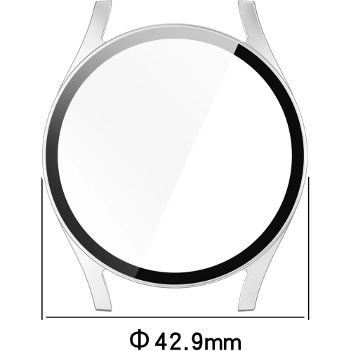 Kup Bizon Case+Glass Ceas Samsung Galaxy Watch 7 40 mm argint satinat - BIZ6123 - {ean13} - Sklep Home Screen