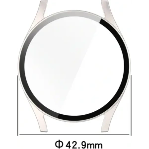 Kup Bizon Case+Glass Uhr Samsung Galaxy Watch 7 40 mm satin champagne - BIZ6124 - {ean13} - Sklep Home Screen