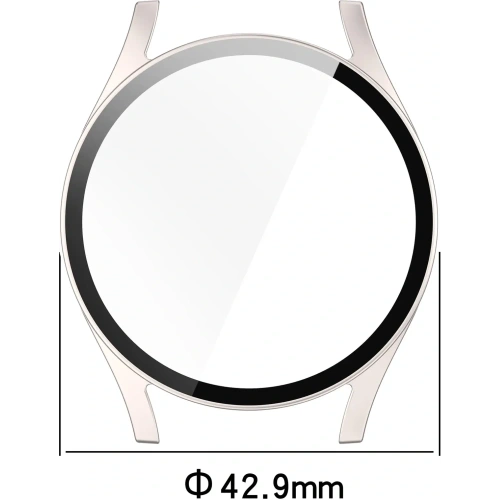 Kup Bizon Case+Glass Óra Samsung Galaxy Watch 7 40 mm selyem champagne - BIZ6124 - {ean13} - Sklep Home Screen