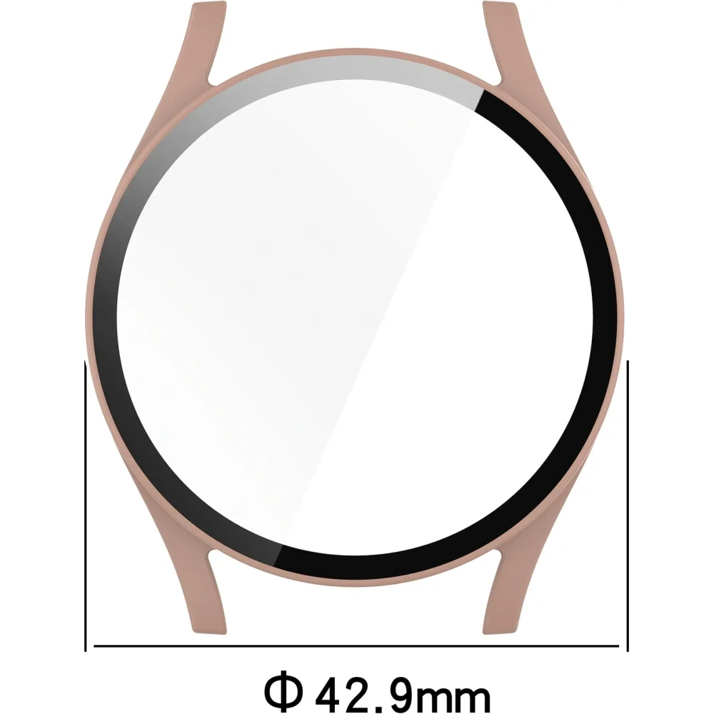 Etui ze szkłem do zegarka Bizon Case+Glass Watch do Samsung Galaxy Watch 7 40 mm różowe