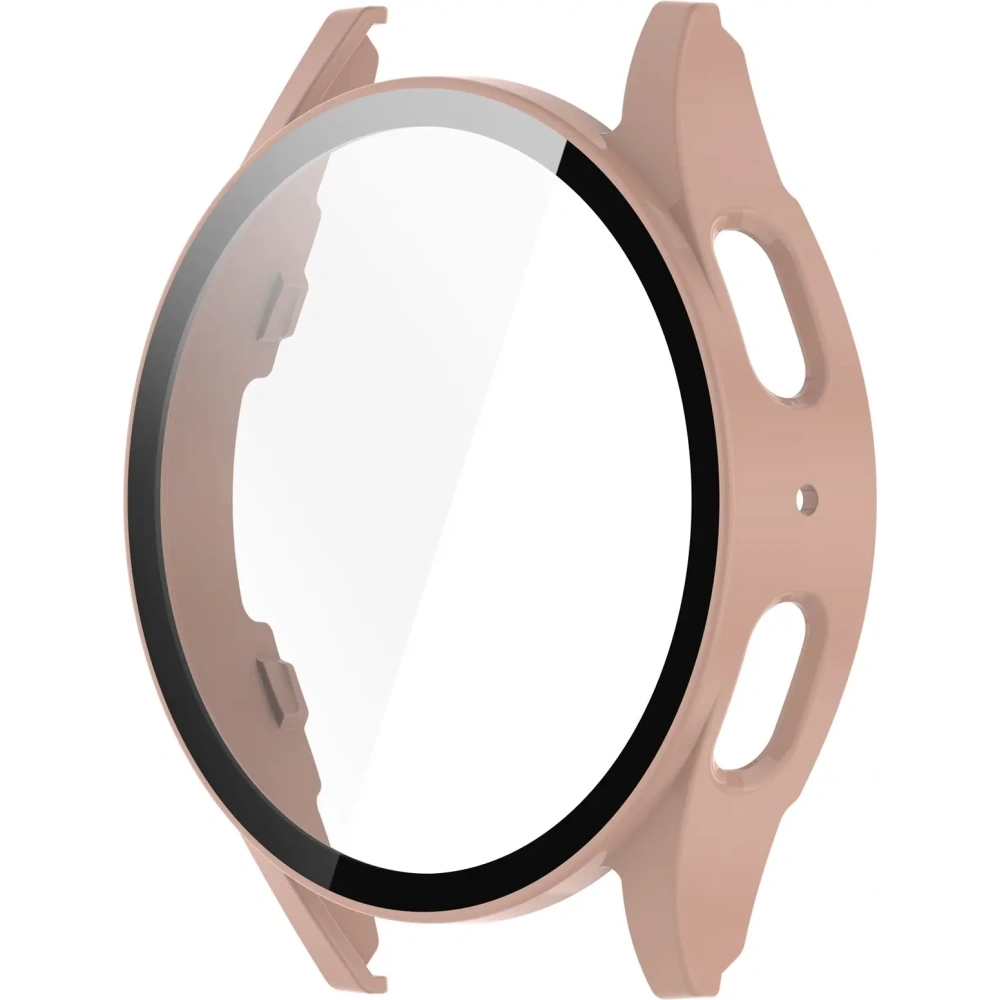 Etui ze szkłem do zegarka Bizon Case+Glass Watch do Samsung Galaxy Watch 7 40 mm różowe