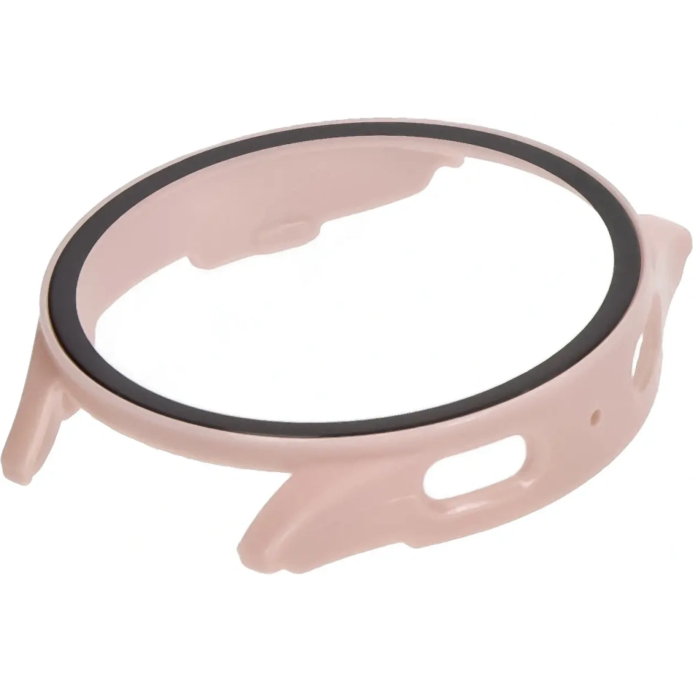 Etui ze szkłem do zegarka Bizon Case+Glass Watch do Samsung Galaxy Watch 7 40 mm różowe