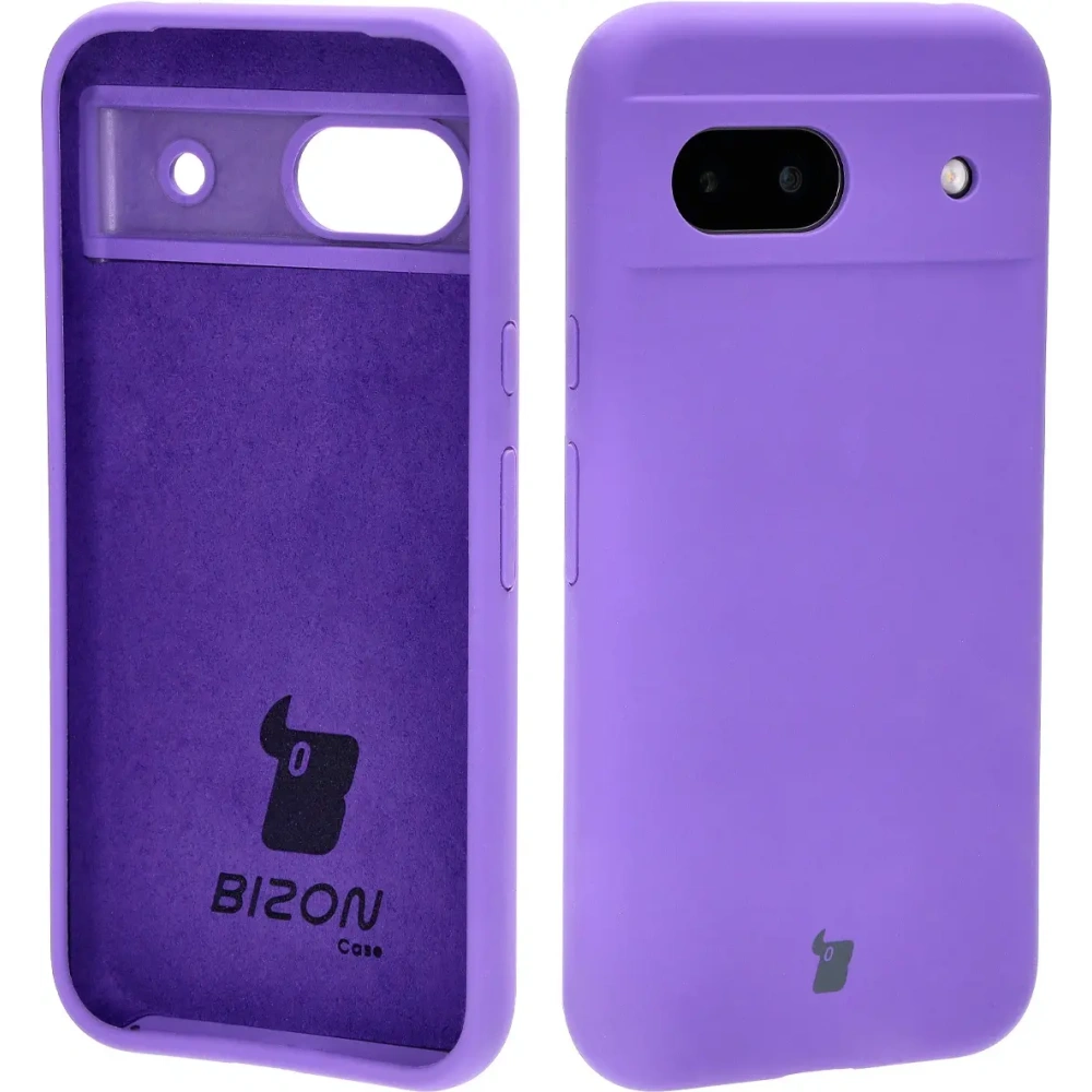 Silikonowe etui Bizon Soft Case do Google Pixel 8a fioletowe