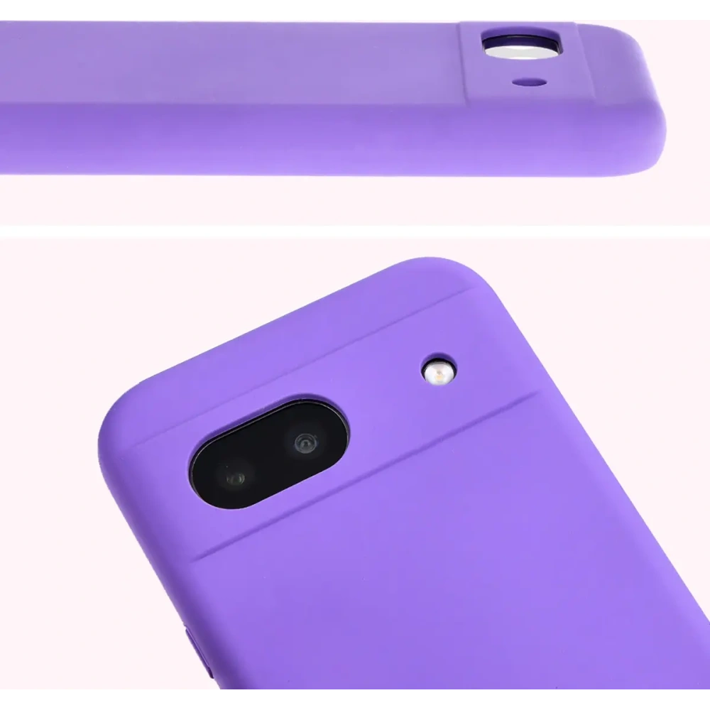 Silikonowe etui Bizon Soft Case do Google Pixel 8a fioletowe