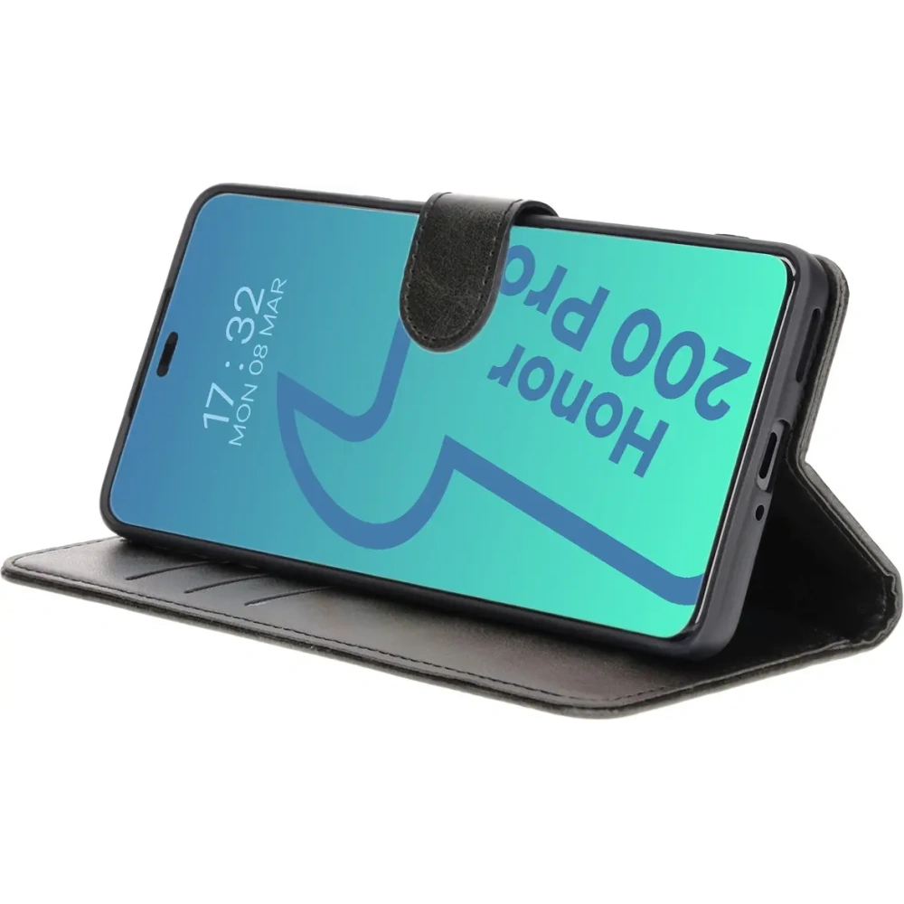 Etui z klapką Bizon Case Pocket do Honor 200 Pro czarne