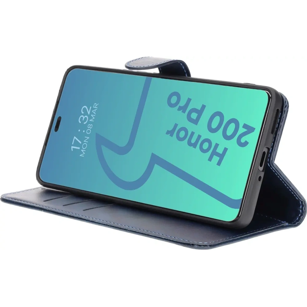 Etui z klapką Bizon Case Pocket do Honor 200 Pro granatowe