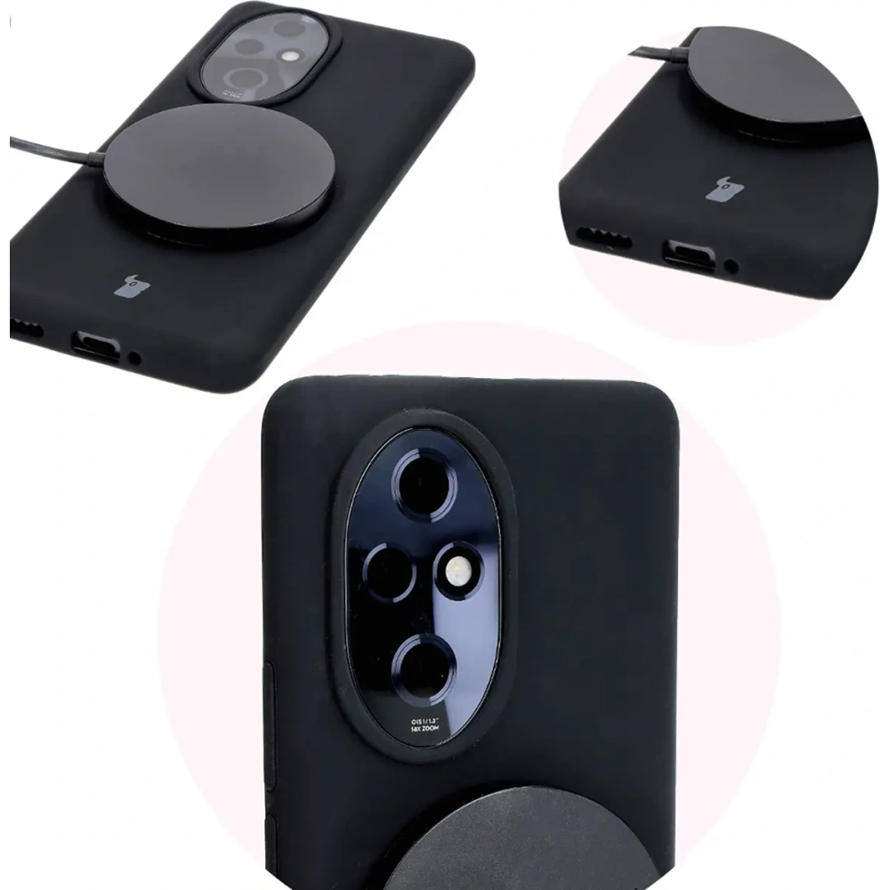 Silikonowe etui Bizon Soft Case do Honor 200 Pro czarne