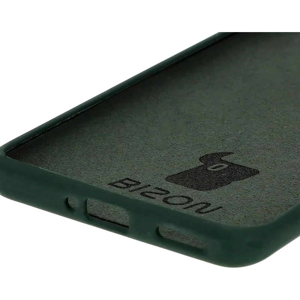 Silikonowe etui Bizon Soft Case do Honor 200 Pro ciemnozielone