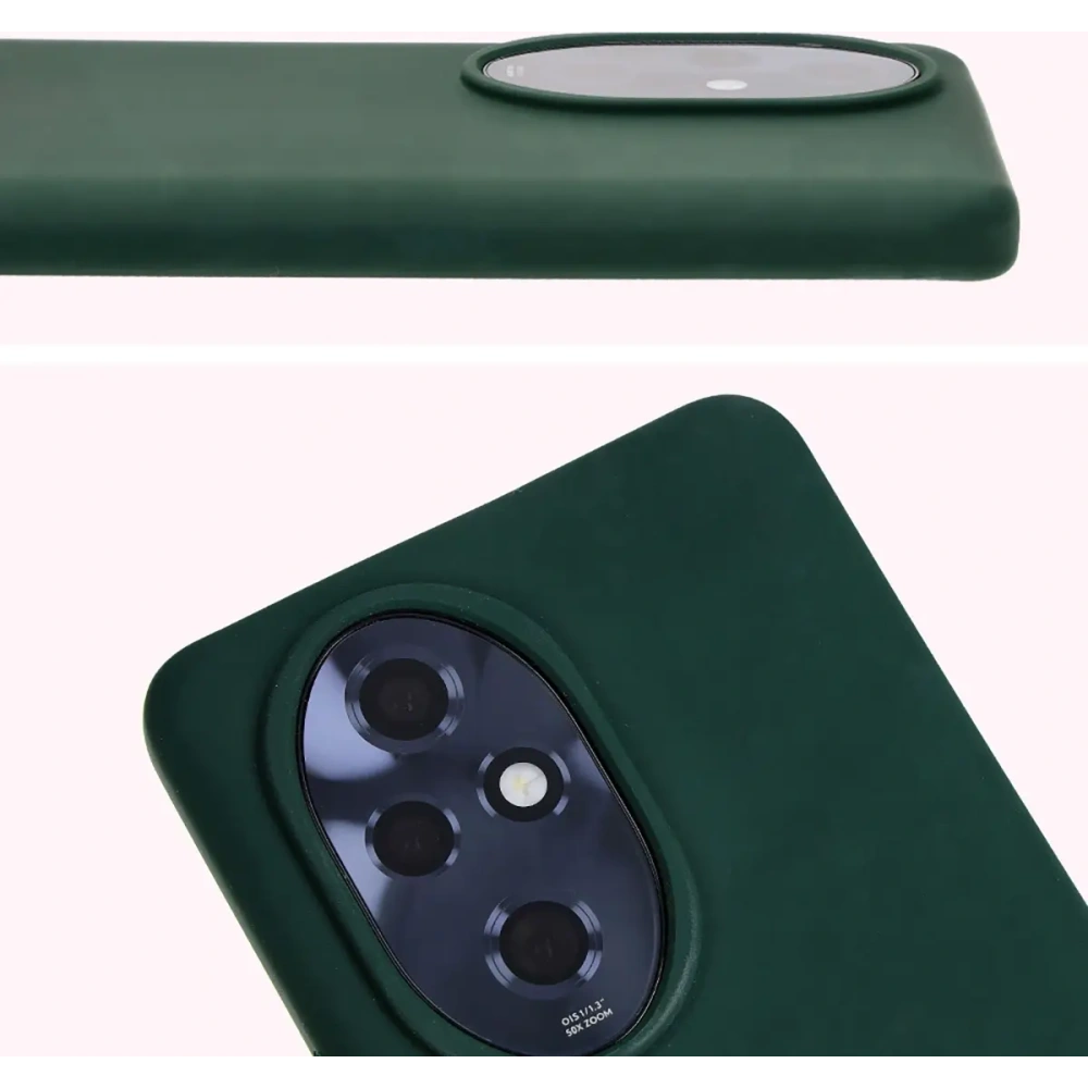 Silikonowe etui Bizon Soft Case do Honor 200 Pro ciemnozielone