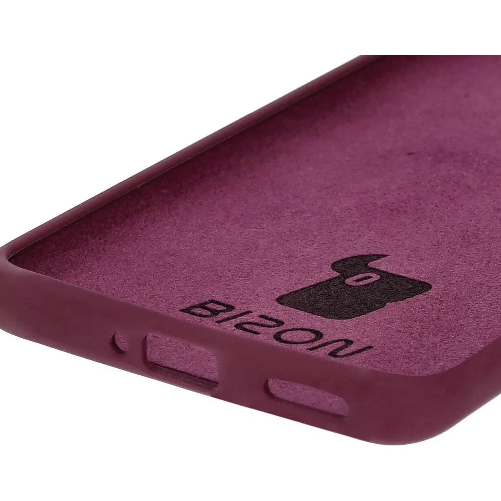 Silikonowe etui Bizon Soft Case do Honor 200 Pro ciemnofioletowe