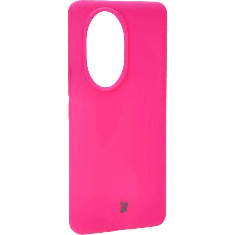 Silikonowe etui Bizon Soft Case do Honor 200 Pro neonowo-różowe