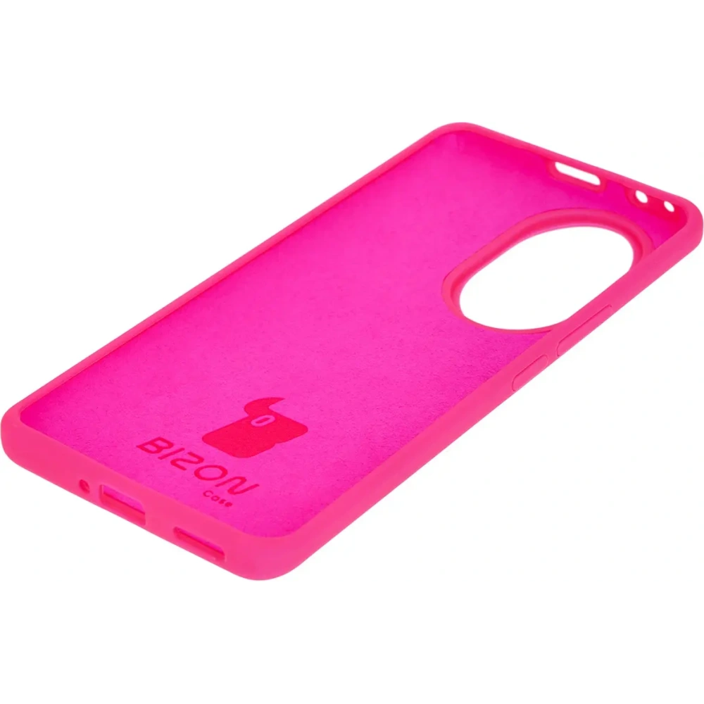 Silikonowe etui Bizon Soft Case do Honor 200 Pro neonowo-różowe