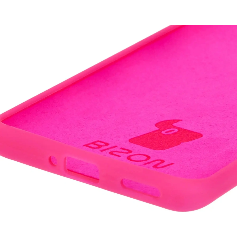 Silikonowe etui Bizon Soft Case do Honor 200 Pro neonowo-różowe