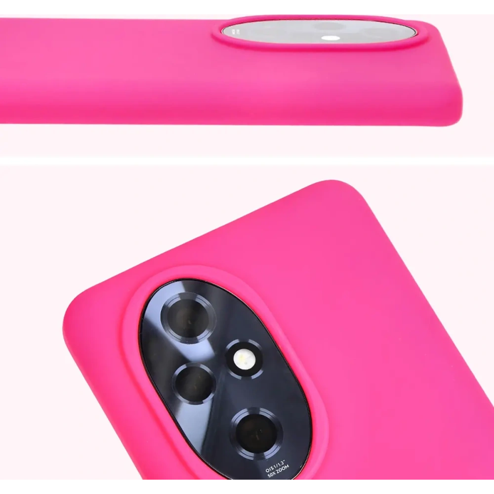 Silikonowe etui Bizon Soft Case do Honor 200 Pro neonowo-różowe