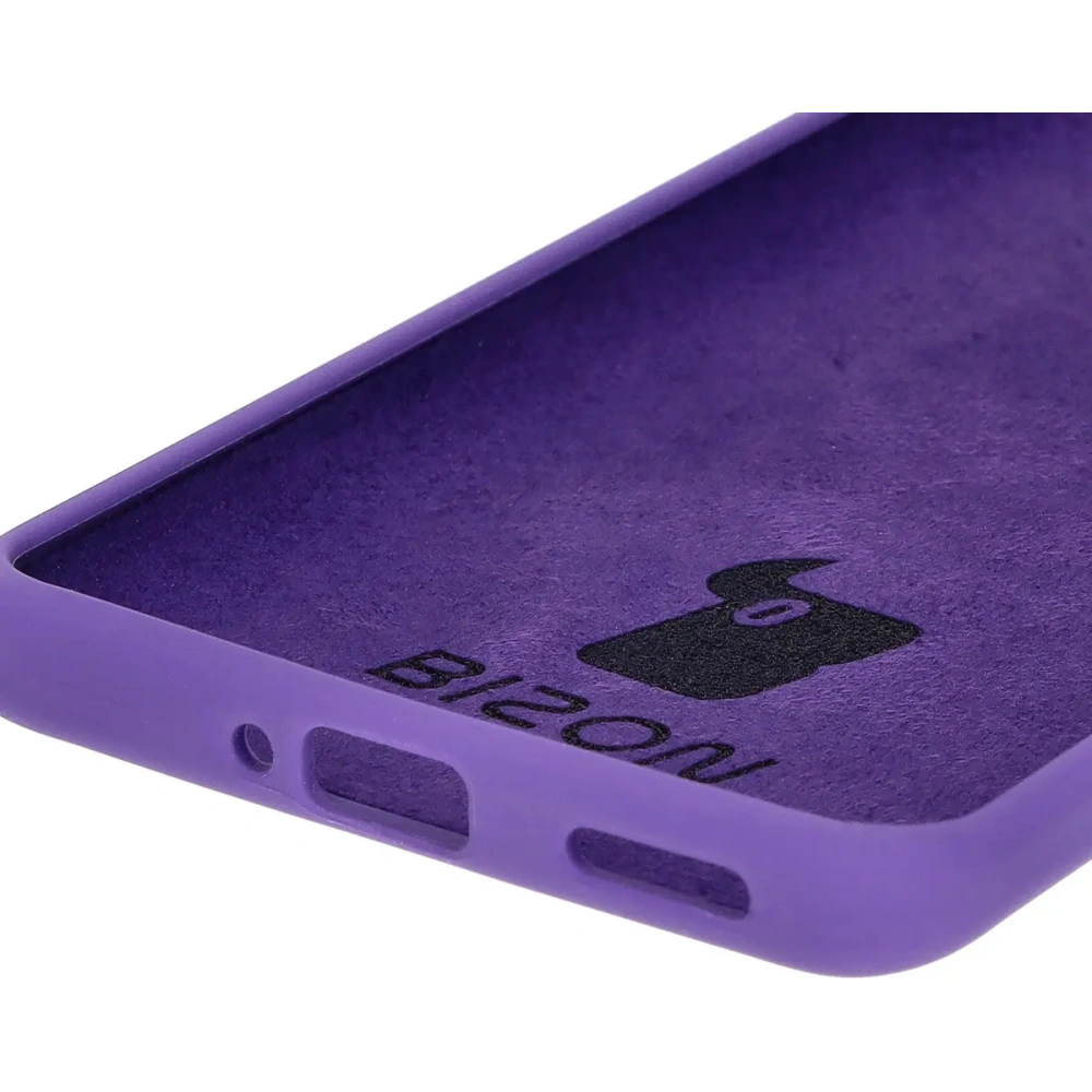 Silikonowe etui Bizon Soft Case do Honor 200 Pro fioletowe