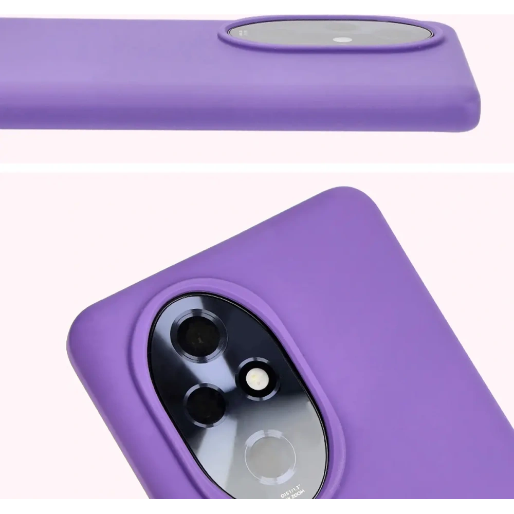 Silikonowe etui Bizon Soft Case do Honor 200 Pro fioletowe